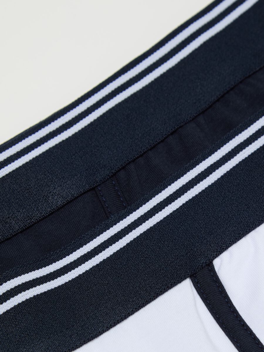 Three-pack boxer shorts in stretch cotton with striped detail_5