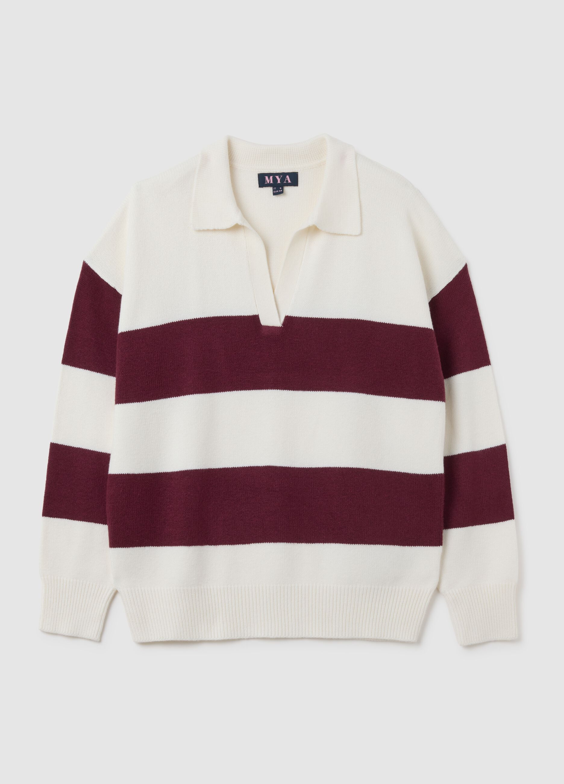 Regular fit multicolour cotton blend jumper