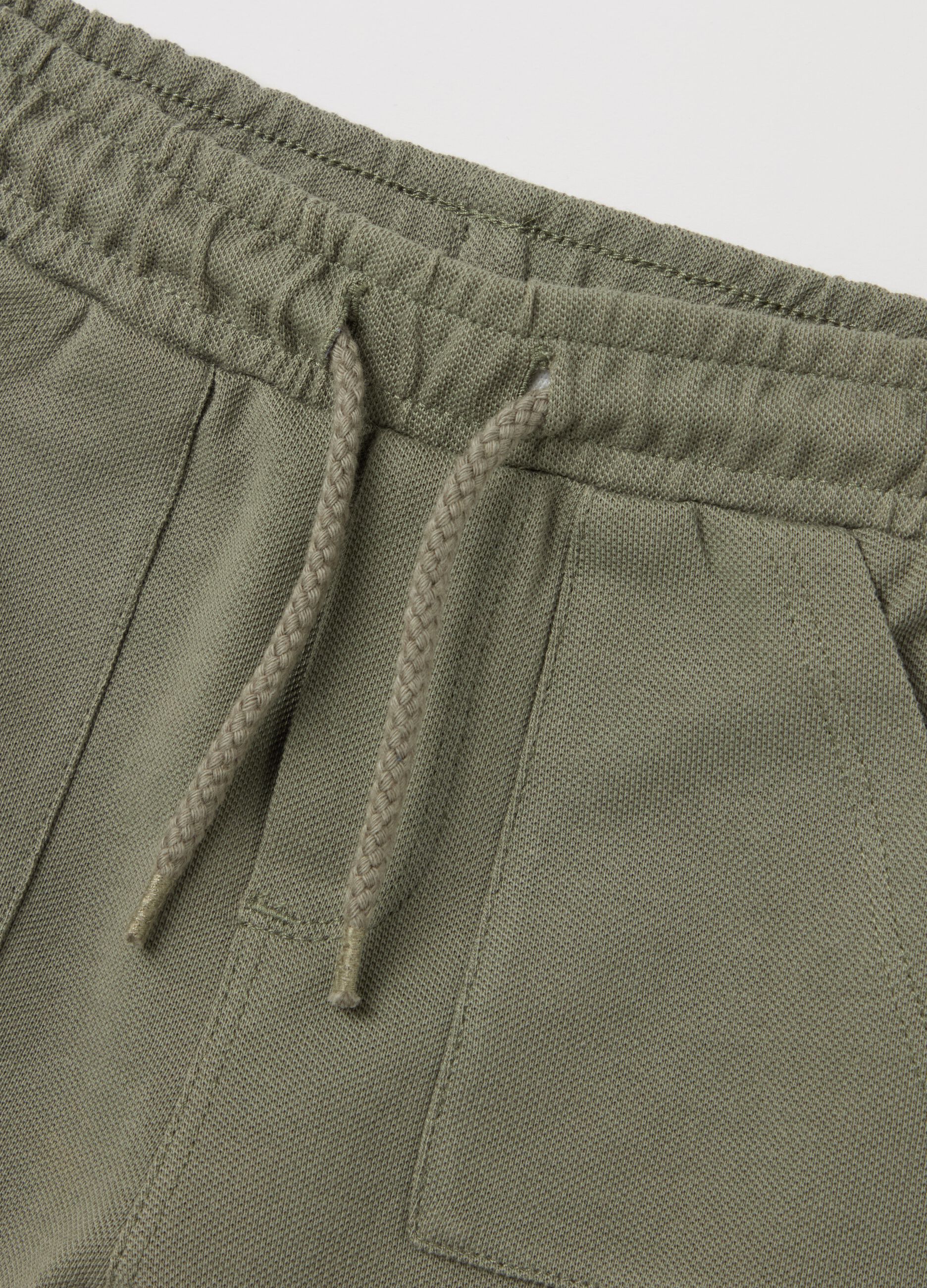 Piquet Bermuda shorts with drawstring