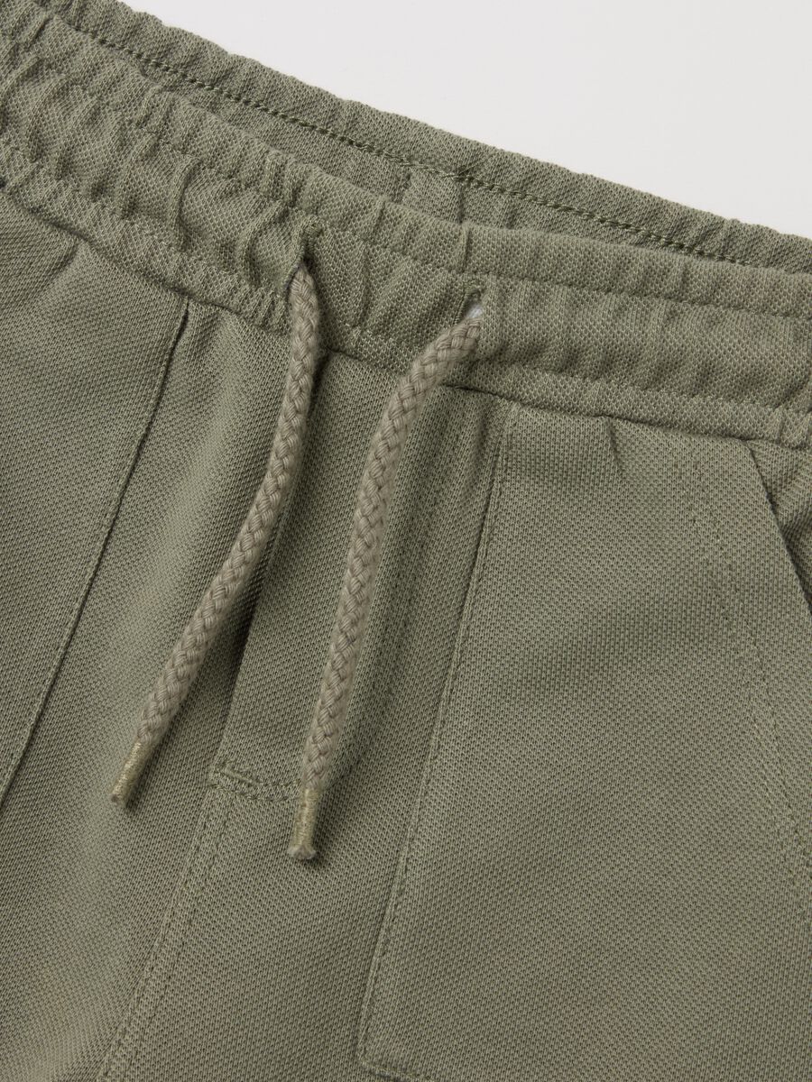 Piquet Bermuda shorts with drawstring_2