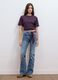 Purple boxy-fit T-shirt in a cotton-viscose blend_1