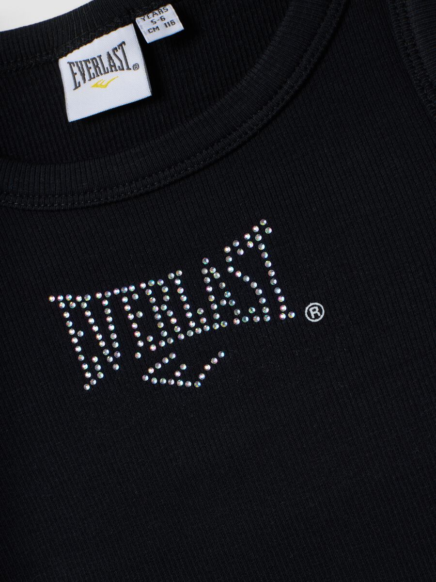 Black stretch cotton tank top_2