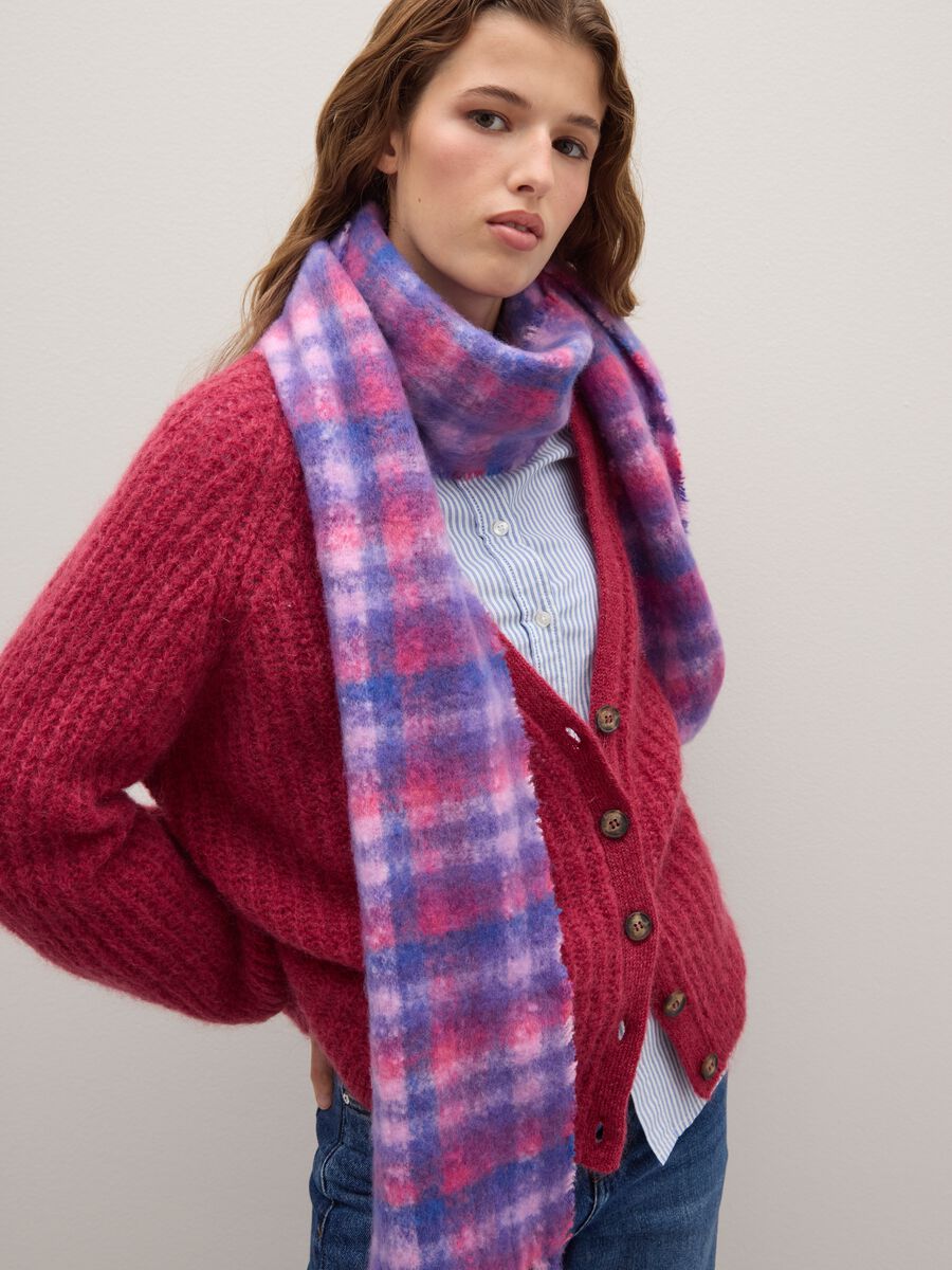 Sciarpa viola in misto poliestere_3