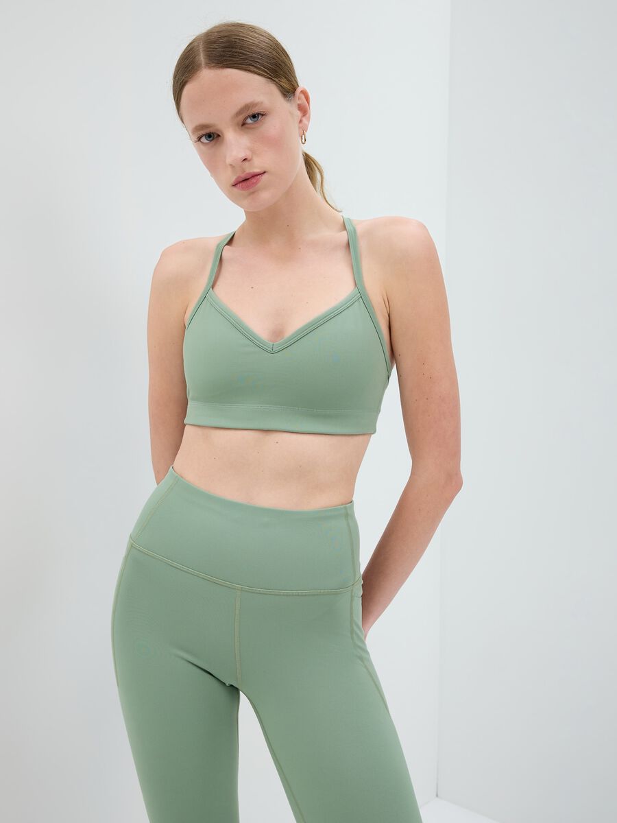 Sports bra with racer back_0