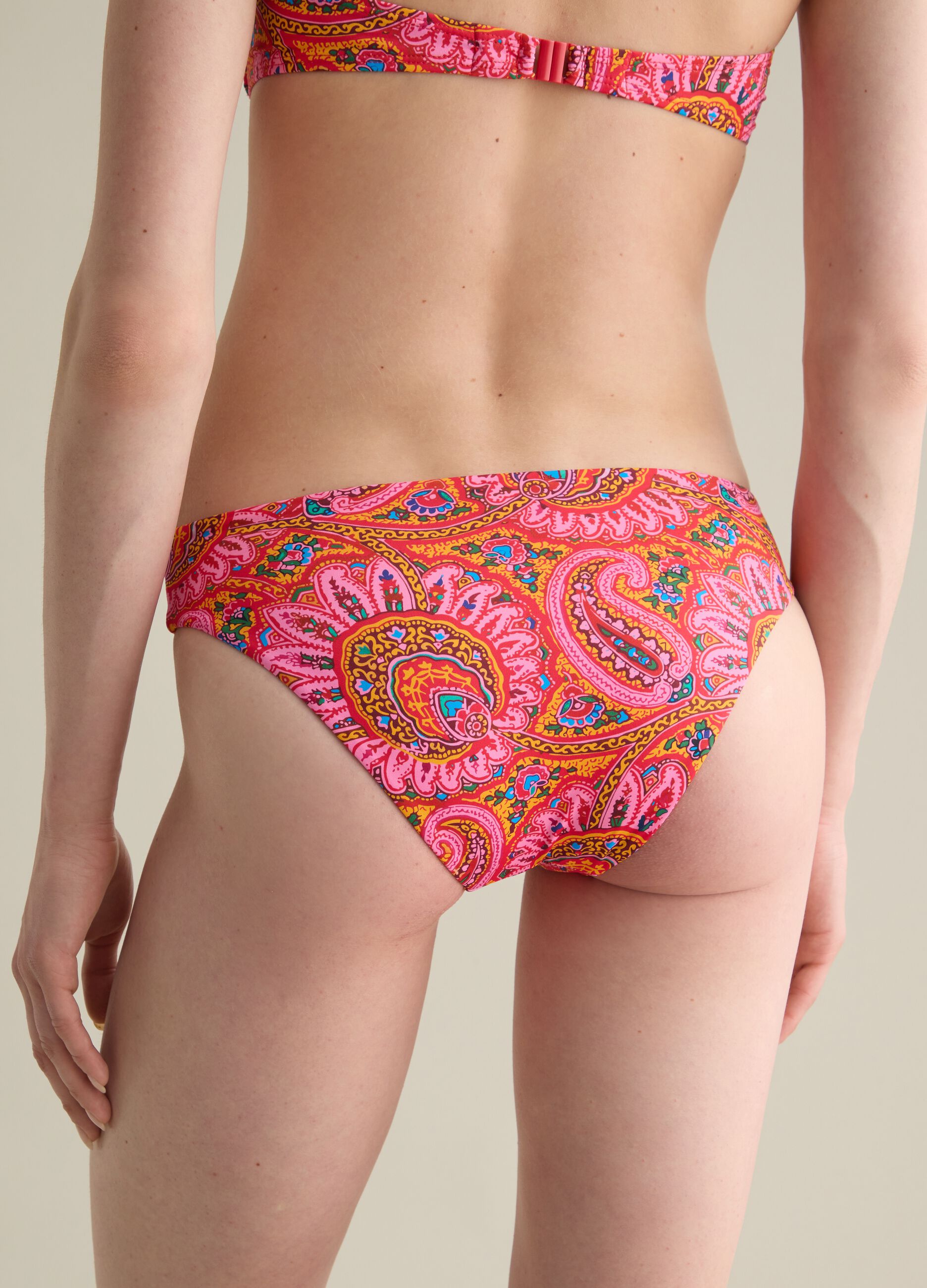 Slip bikini da donna in tessuto elasticizzato multicolor