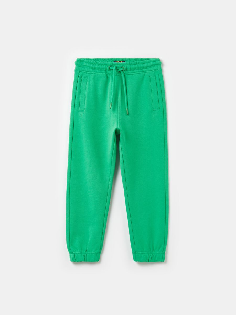 Essential joggers in 100% organic cotton with drawstring_0