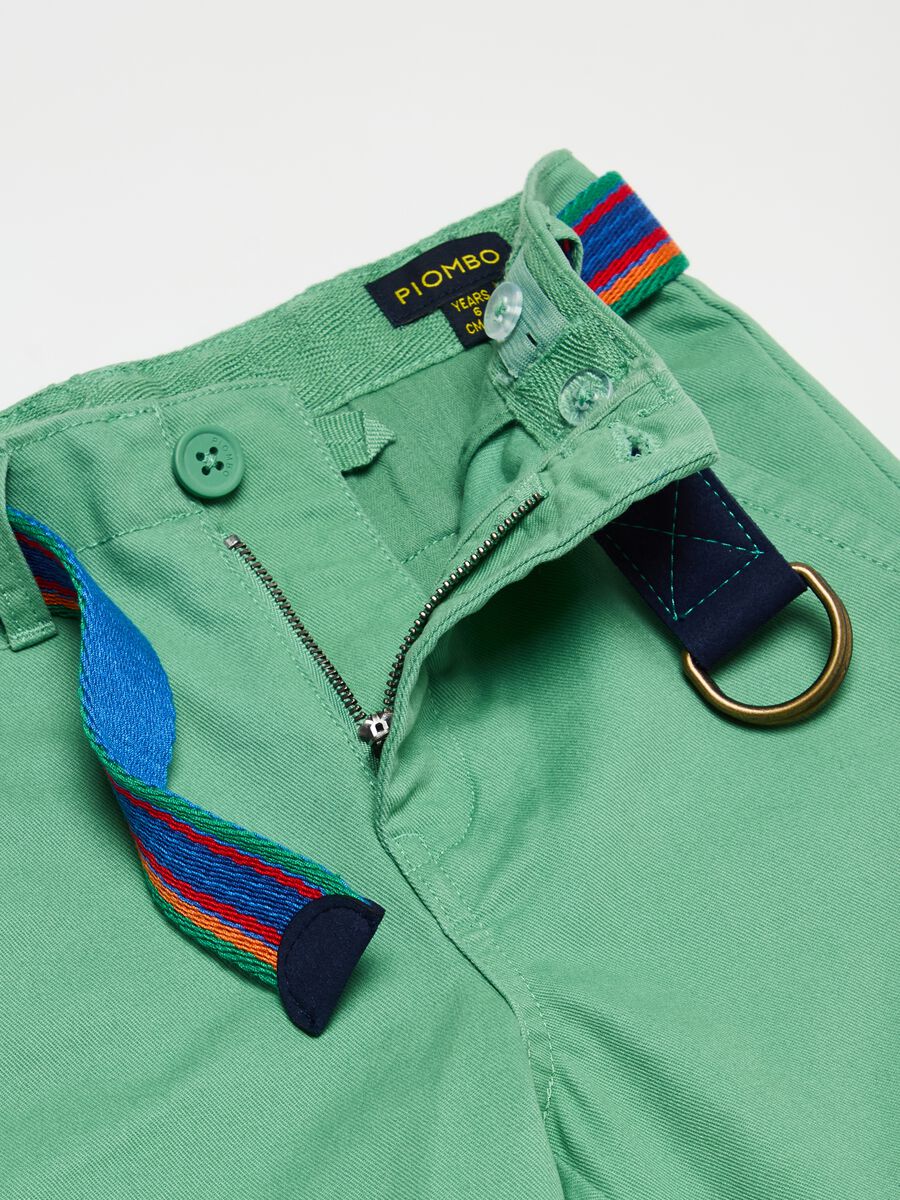Cotton Bermuda shorts with belt_2