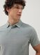 Grey short-sleeved polo shirt in pure cotton_3