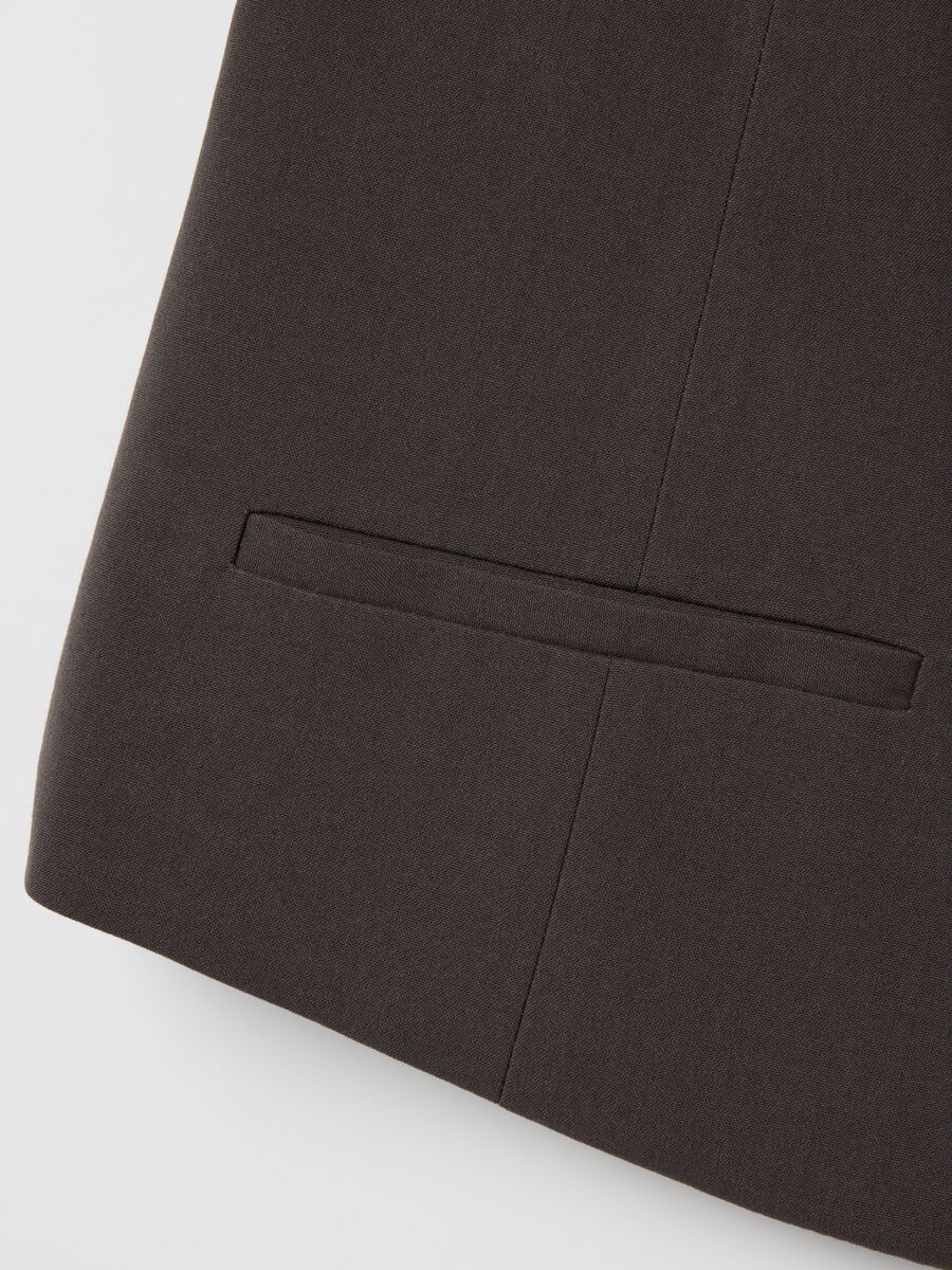 Brown Slim Fit Blazer_5