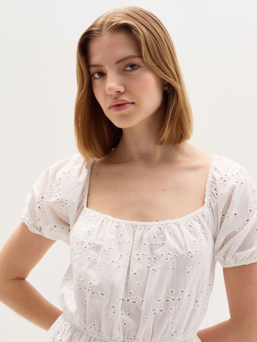 short tiered dress in broderie anglaise_1