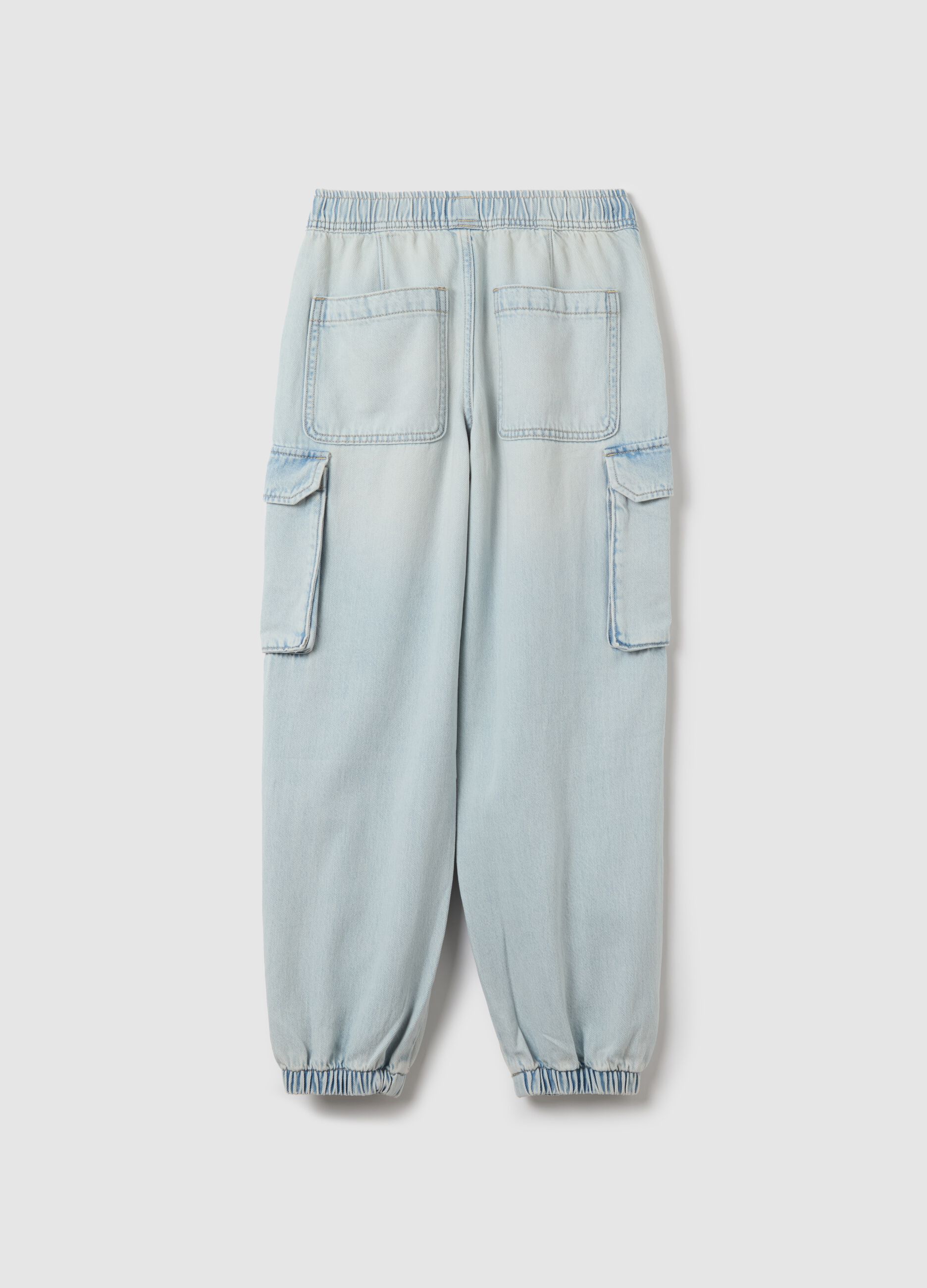 Parachute joggers in denim