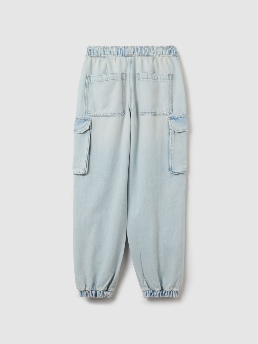 Parachute joggers in denim_4