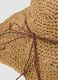 Beige pure paper-fabric hat with starfish embroidery_2