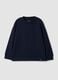 Blue long-sleeve crew-neck pure cotton T-shirt for boys_3