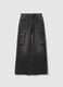 Girls' black pure cotton relaxed fit trousers_0