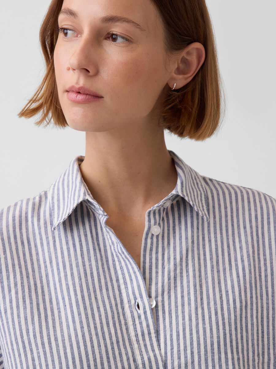 Striped linen-blend shirt_3