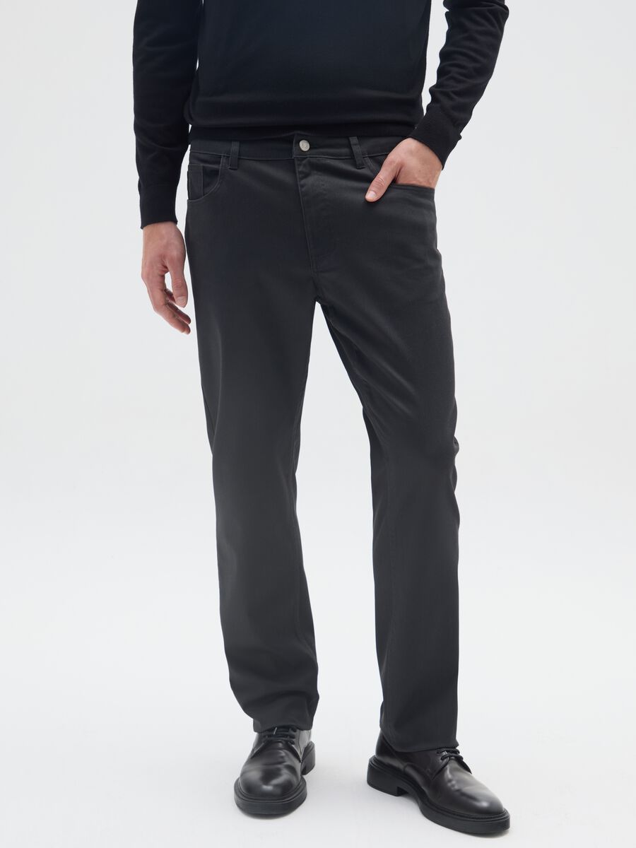 Black trousers with five pockets_1