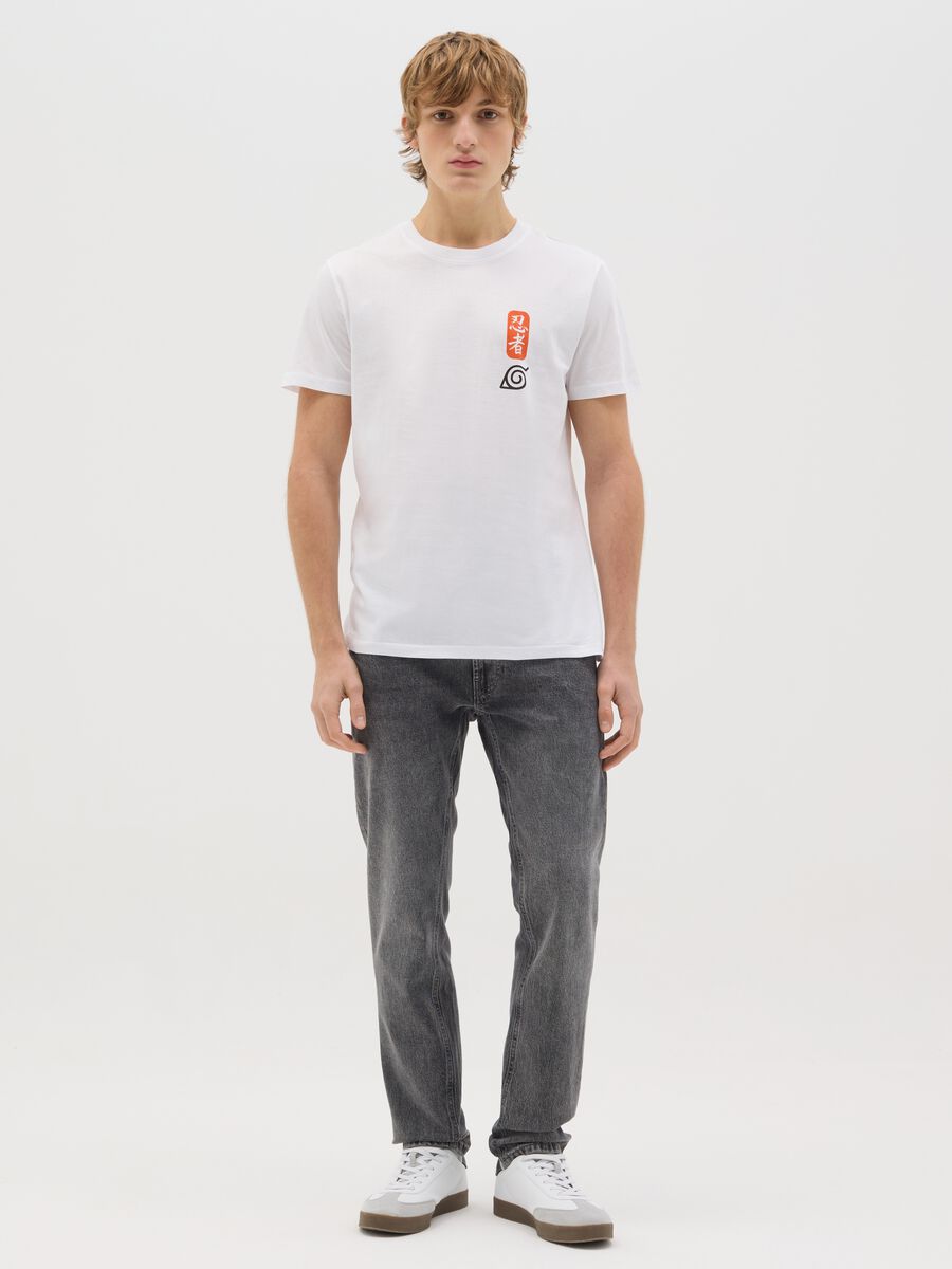 White T-shirt with Naruto print_1