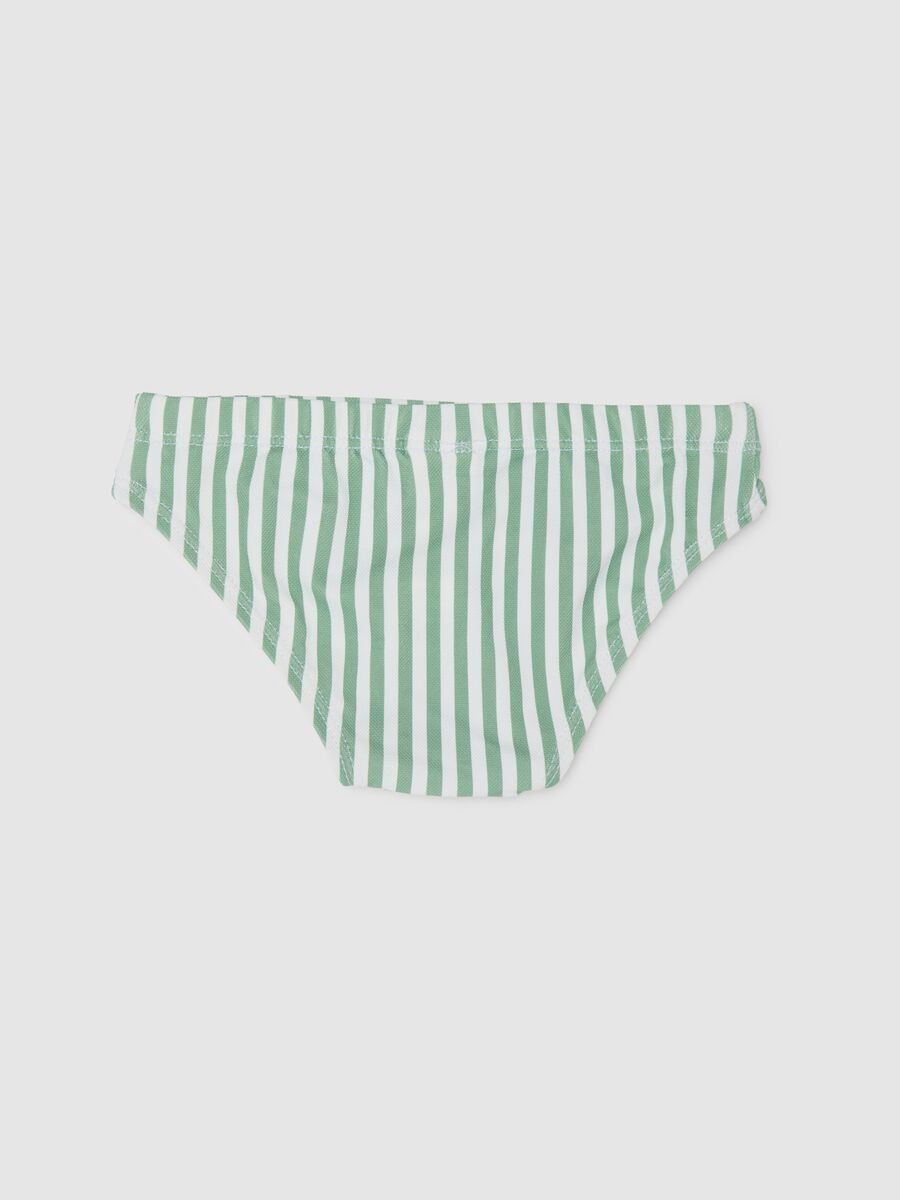 Boys’ swim briefs in multicoloured stretch fabric_1