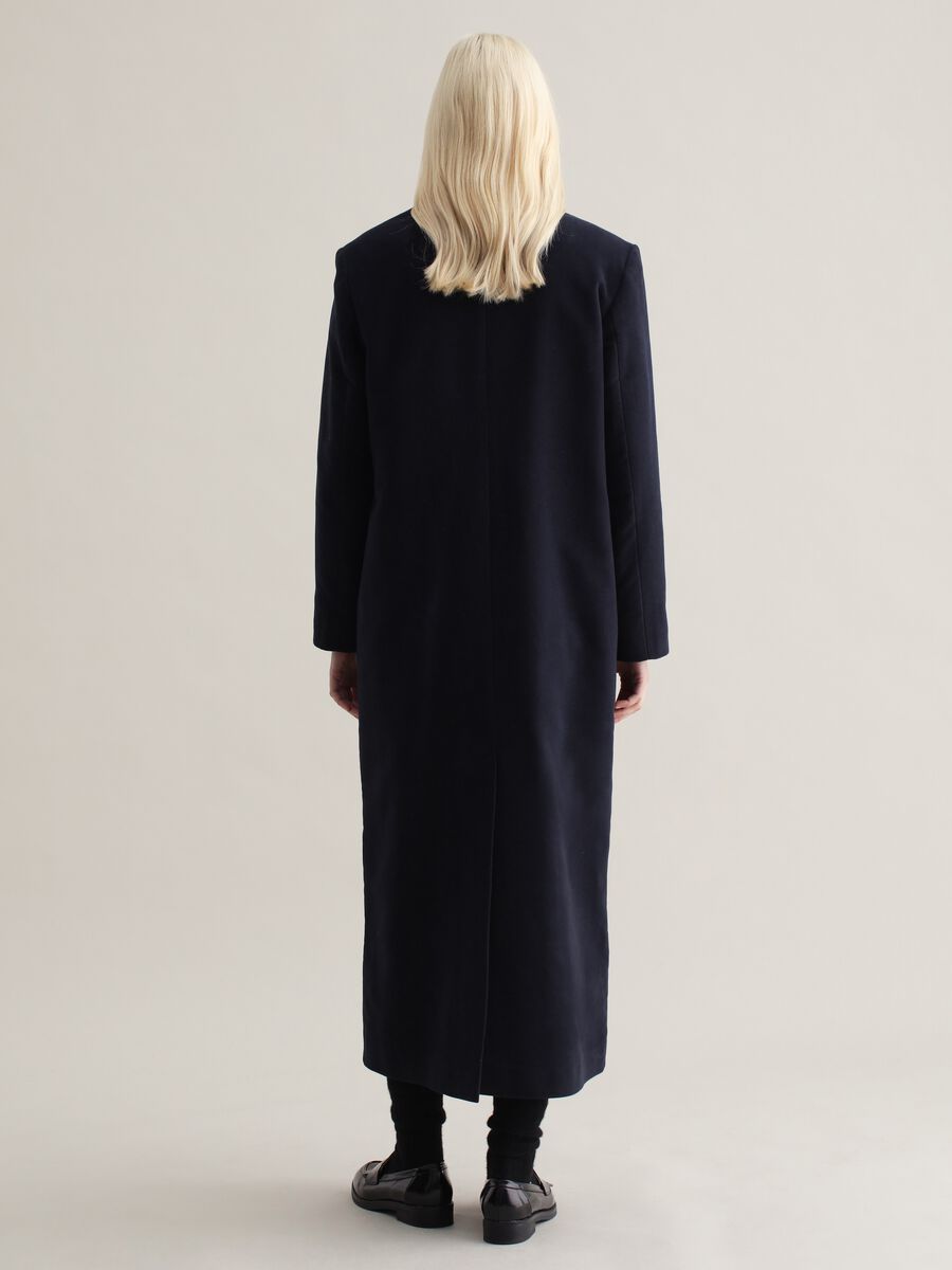 Double-breasted long coat_3