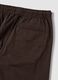 Brown stretch cotton joggers with elasticated cuffs, comfort fit_1