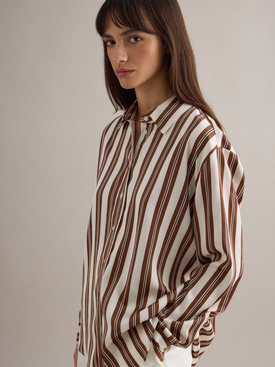 Multicolor Striped Long-sleeve Regular Fit Shirt_3