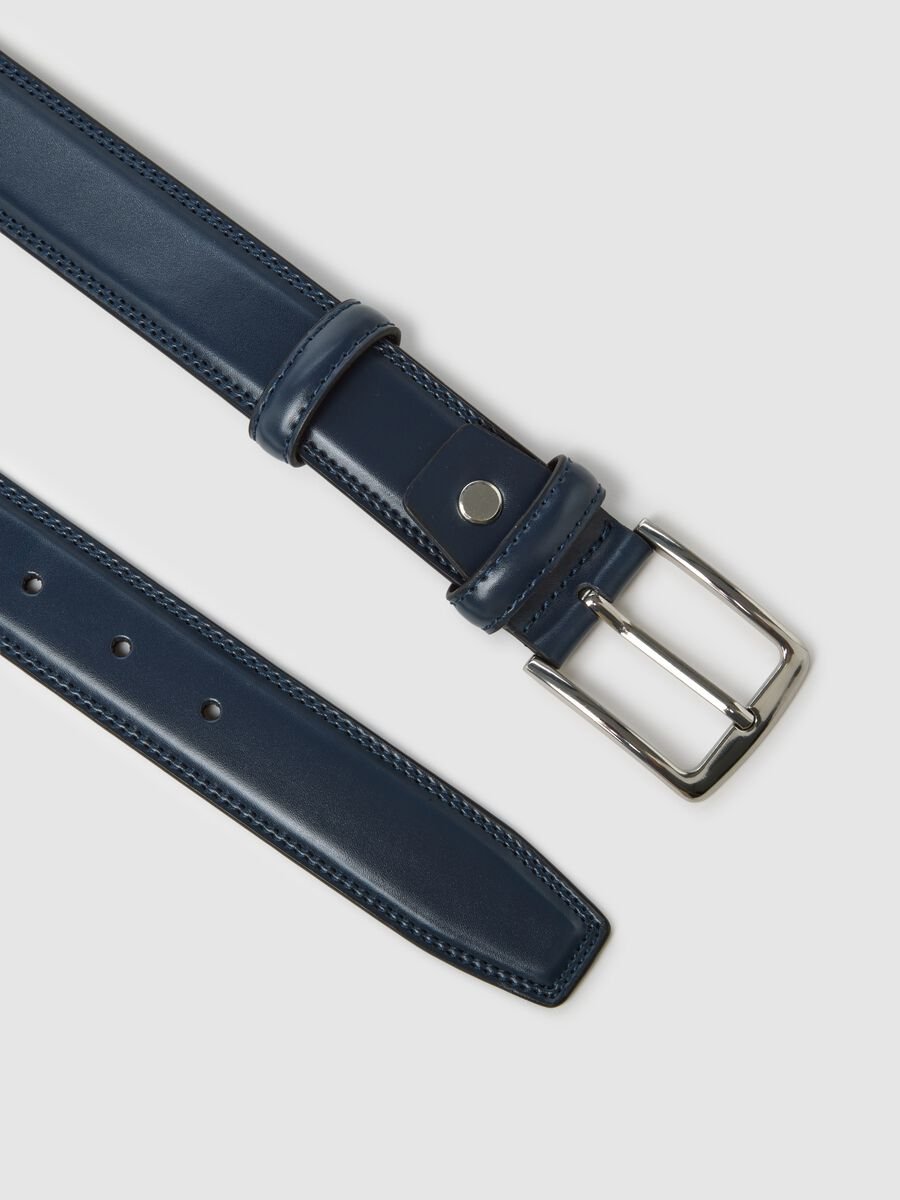 Cintura in vera pelle blu_1