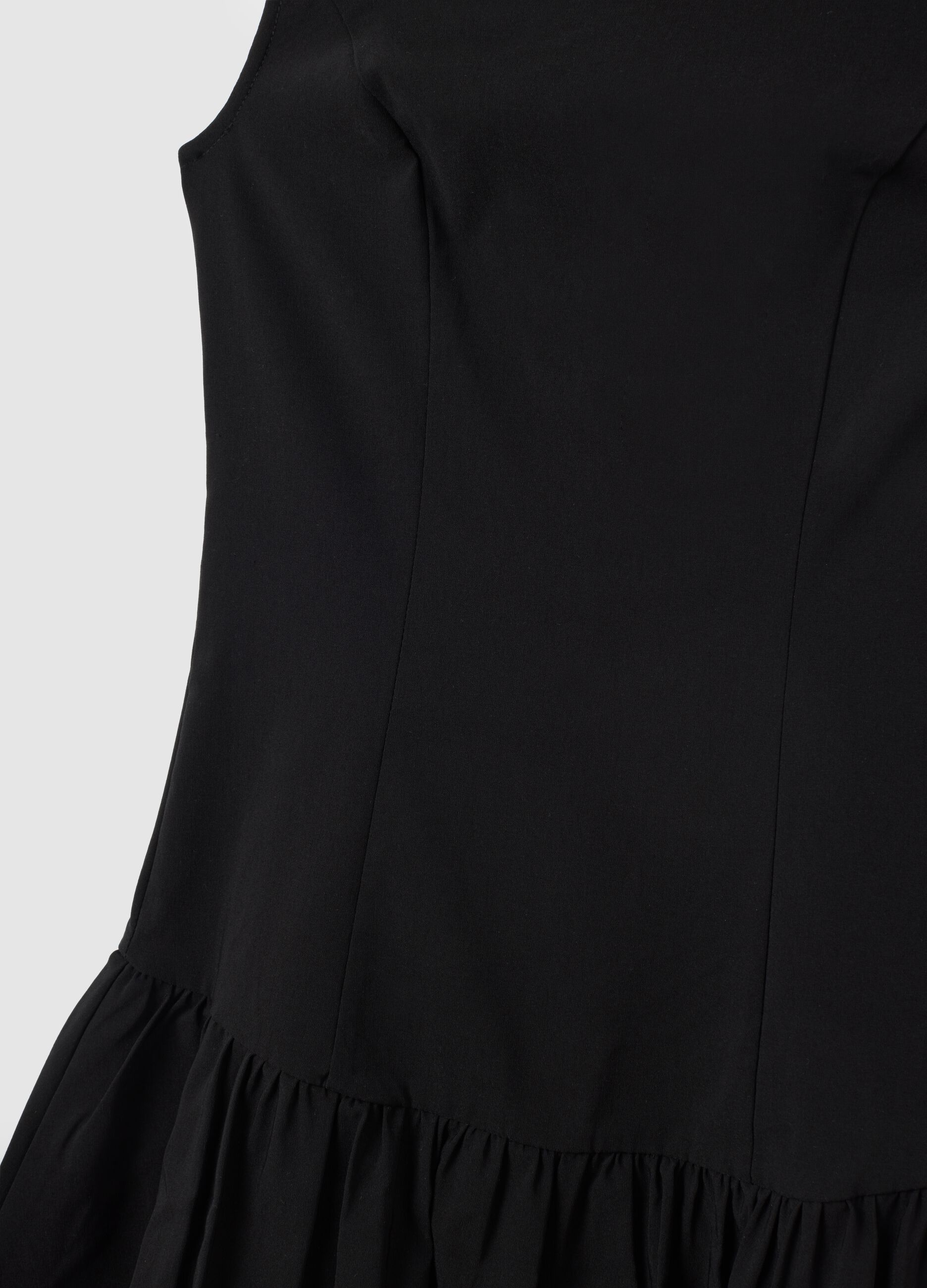 Fitted Black Dress with Zip