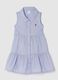 Blue tiered dress in cotton_0
