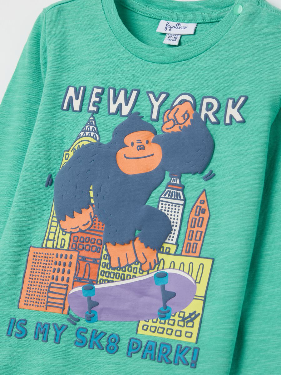 Long-sleeved T-shirt with "New York is my sk8 park" print_2