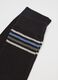 Tripack of regular fit multicolour striped short cotton blend socks_2