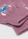 Girls' Purple Gloves with Stitch Print_2
