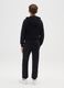 Boy's black pure cotton jogger trousers in regular fit_1