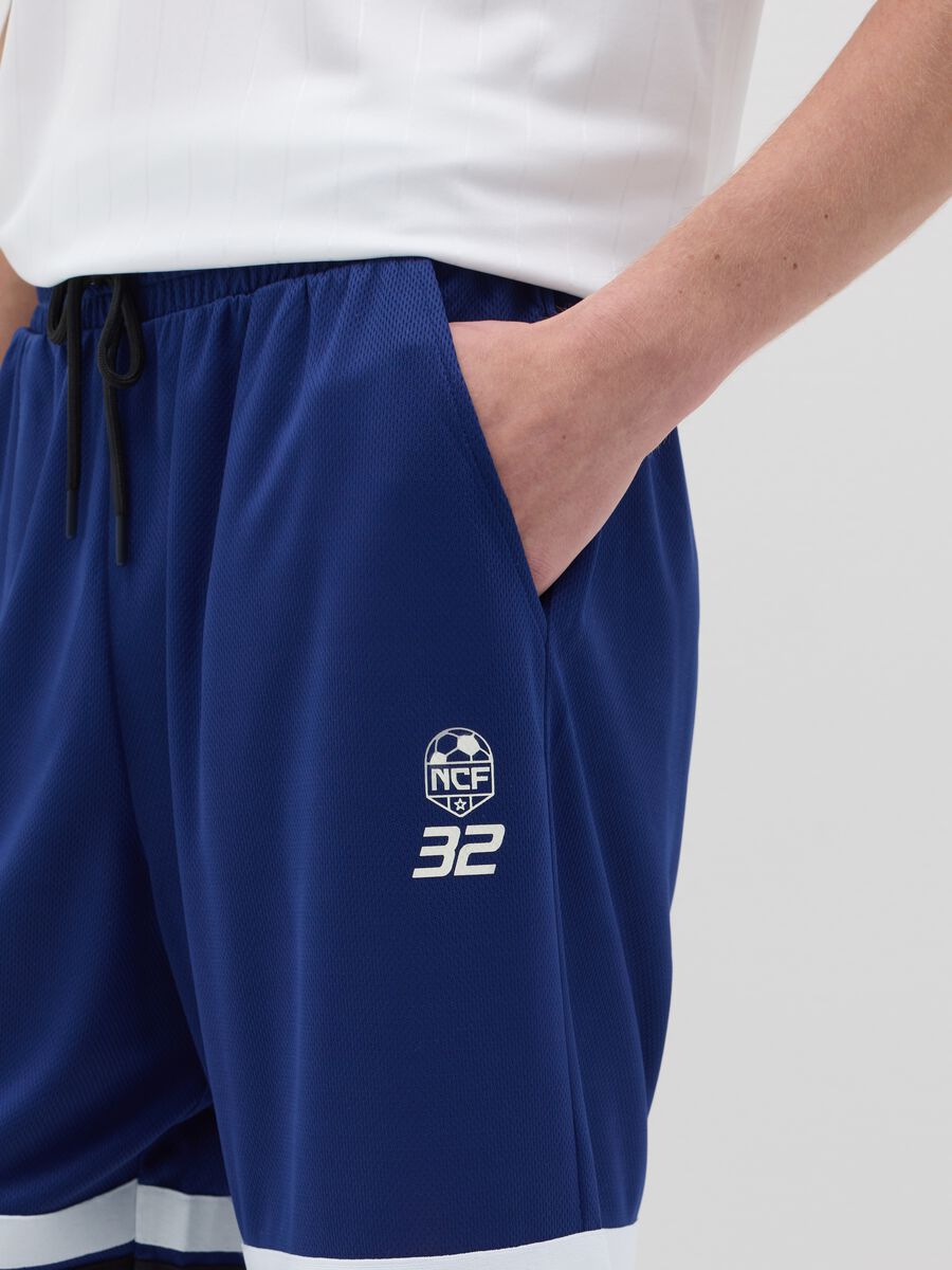 Blue Bermuda joggers with NFC print_3