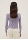 Purple cotton blend slim fit girls&rsquo; top with boat neckline_1