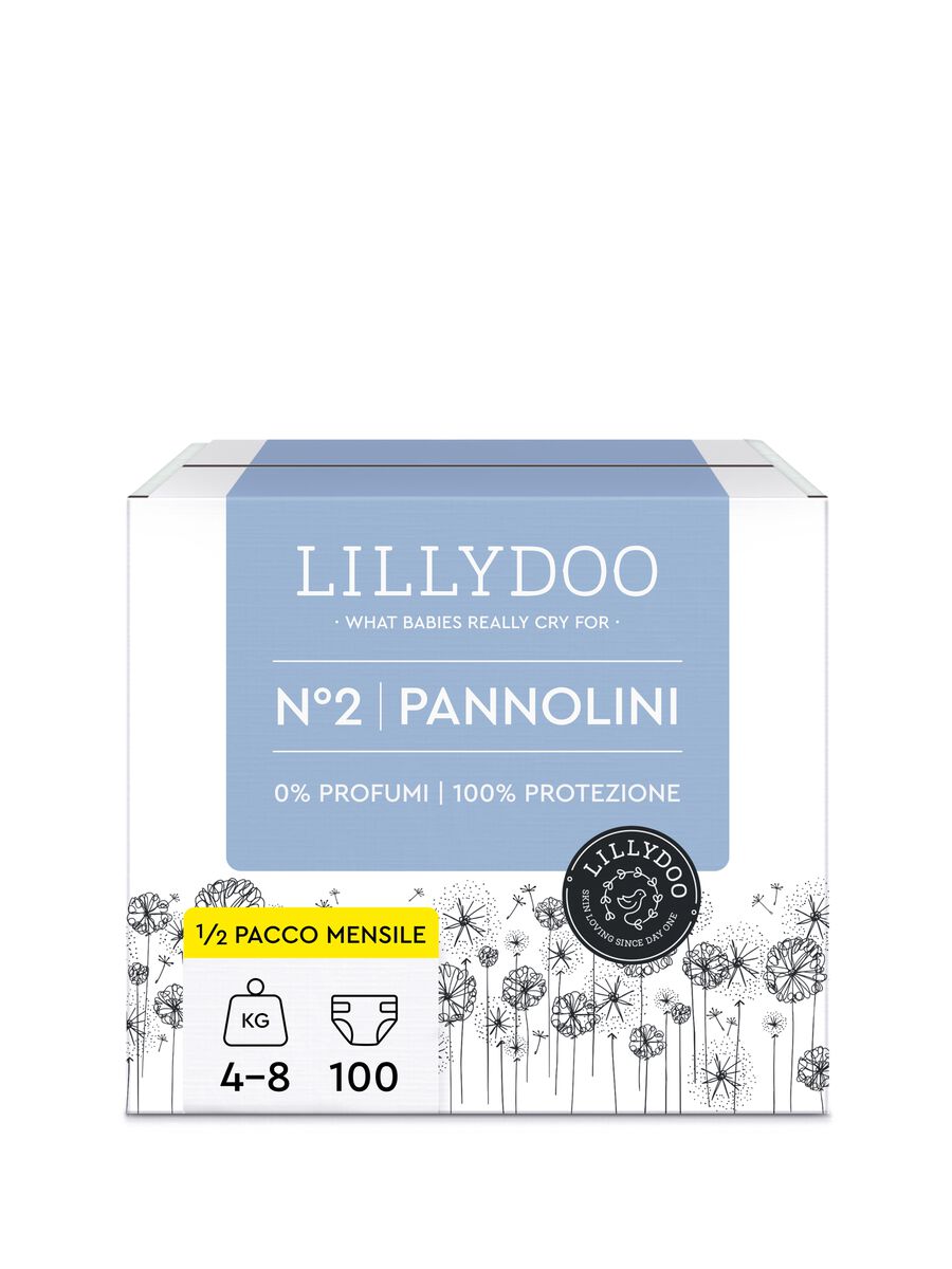 Pannolini multipack da 6 confezioni per pelli sensibili N°2 (4-8 Kg) Lillydoo_0