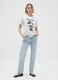 White pure cotton regular fit T-shirt with Minnie print_0