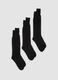 Three-pack of black long socks in pure cotton Fil d&rsquo;&Eacute;cosse_0