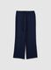 Women's pure blue viscose regular fit trousers_4