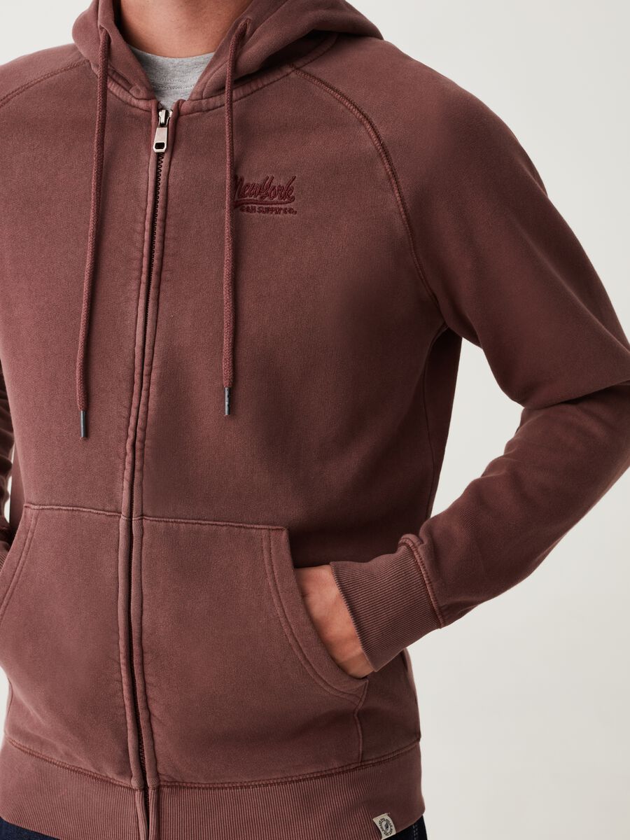 Full-zip con cappuccio e ricamo logo_3