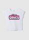 Girls' white stretch cotton slim fit t-shirt with print_3