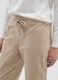 Beige stretch cotton trousers regular fit_3