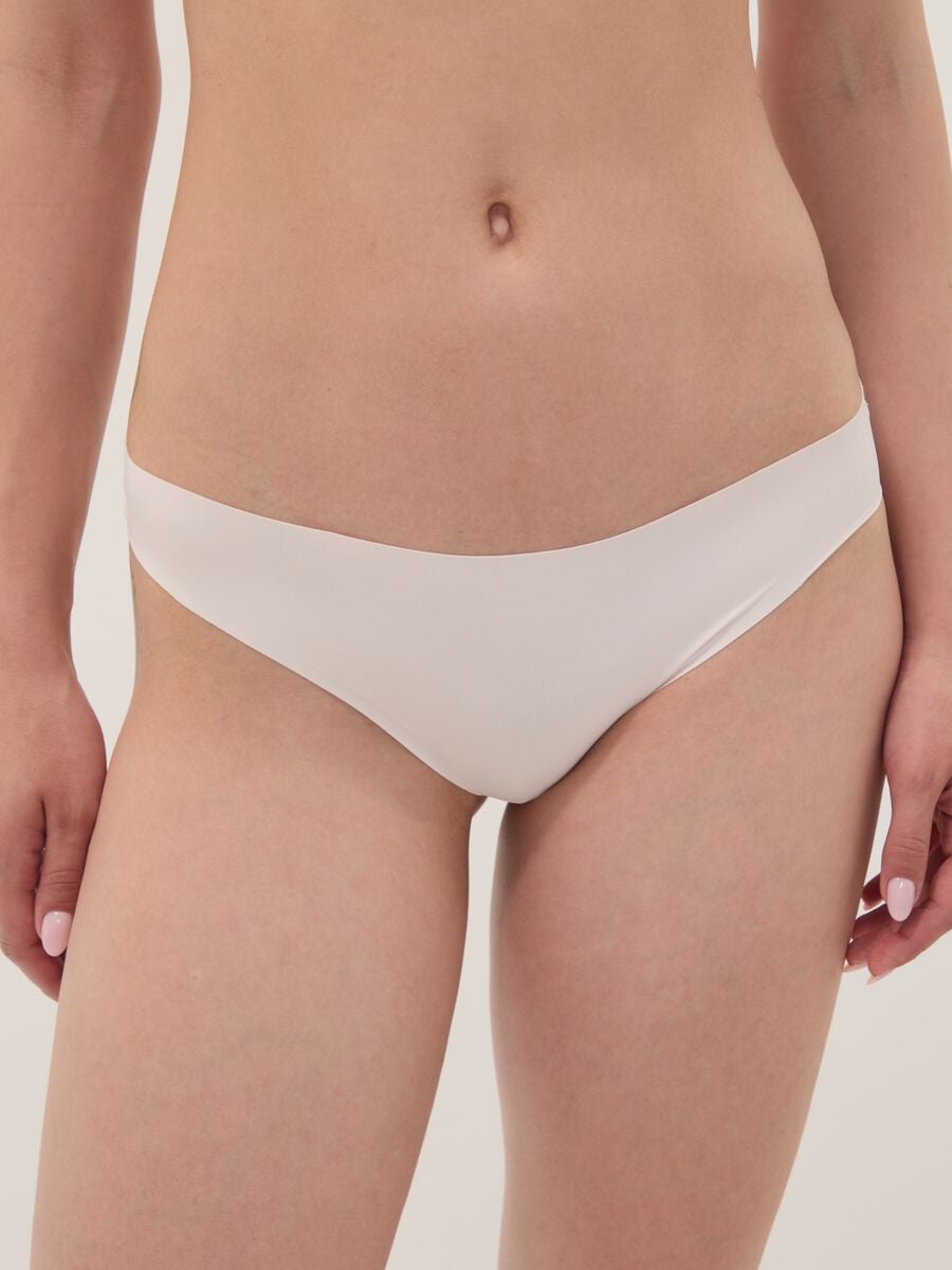 Slip rosa in tessuto elasticizzato a vita regular_1