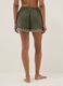 Green regular-fit pure cotton shorts with embroidery_3