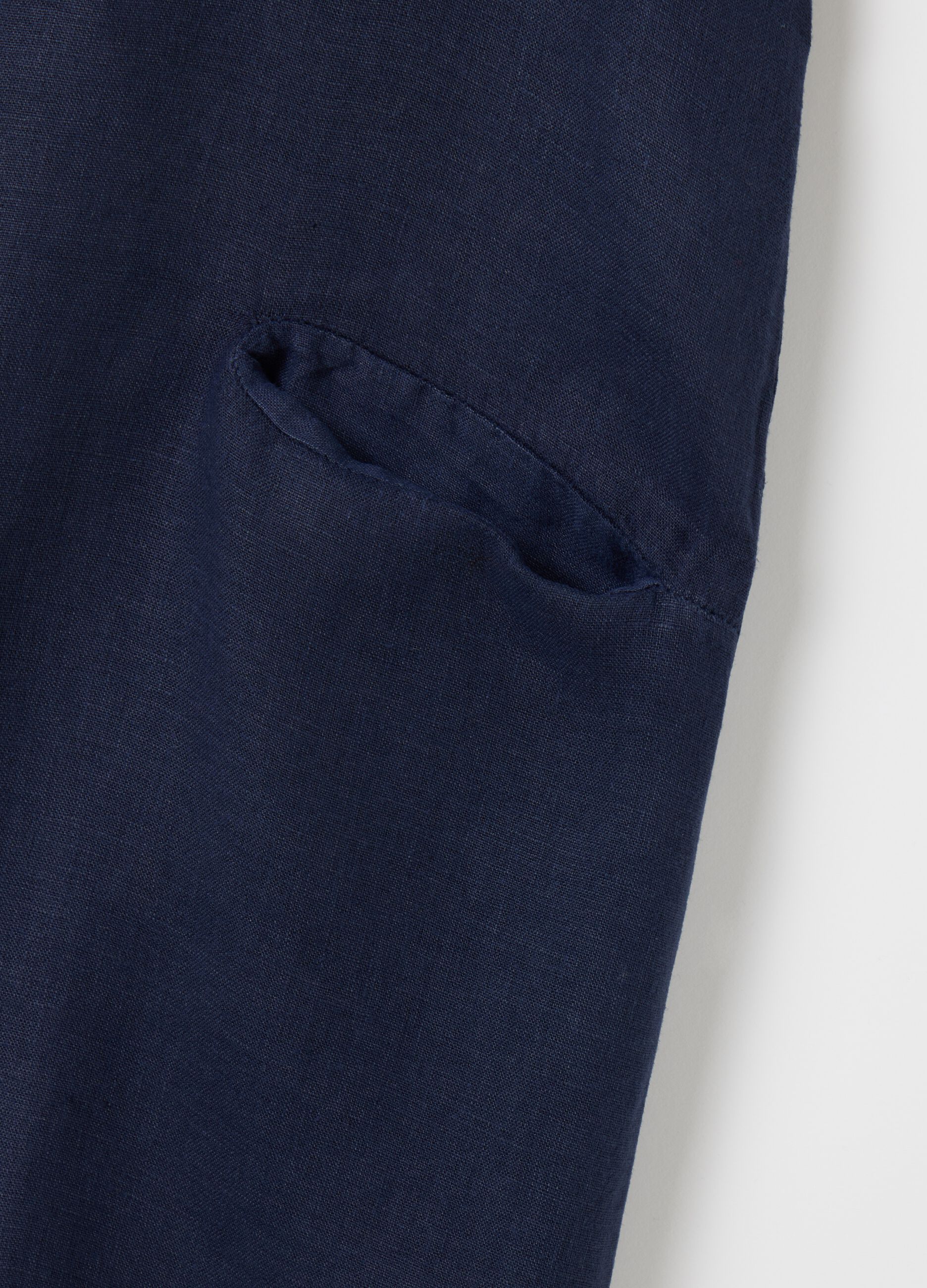 Abito da donna in puro lino blu regular fit