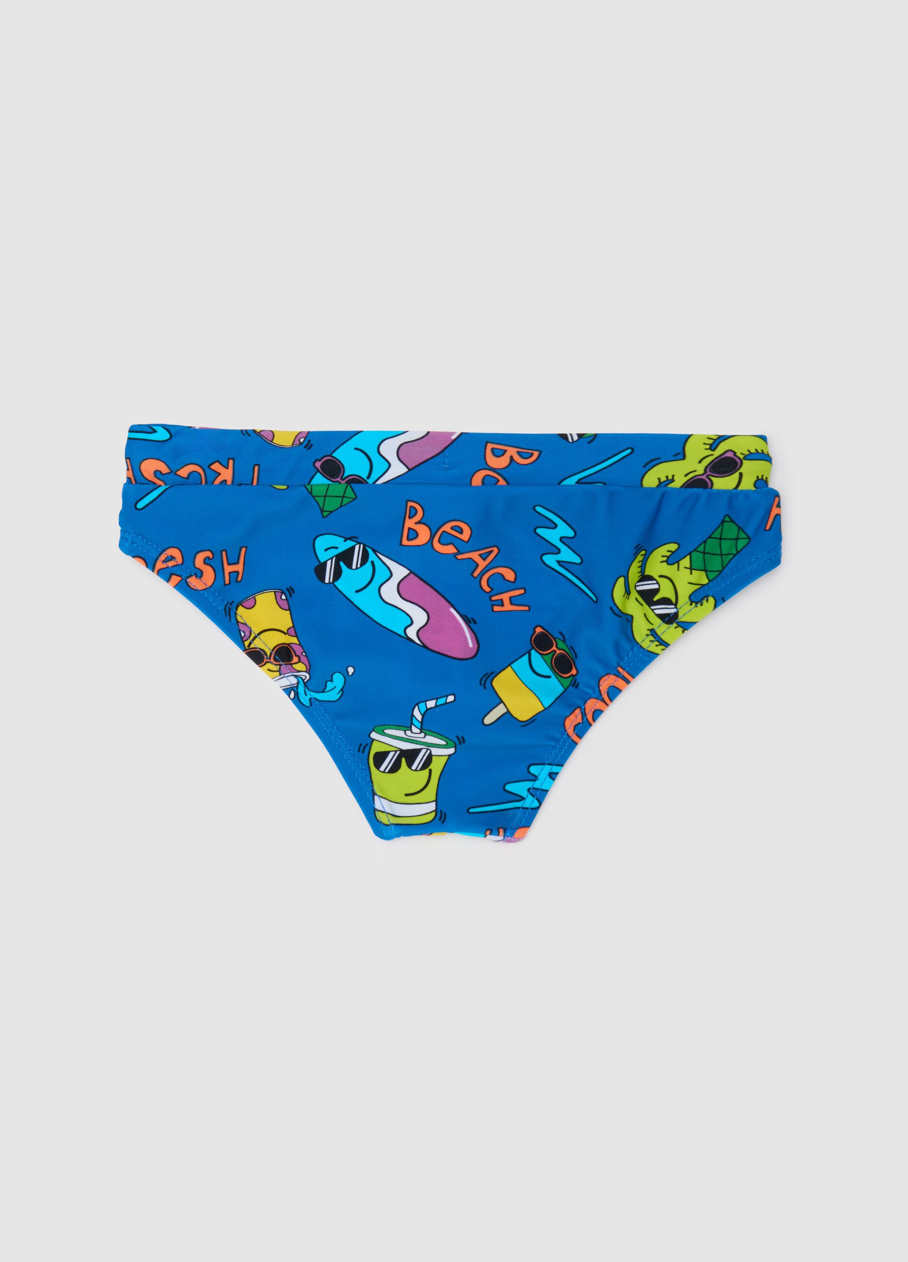 Slip mare da bambino in tessuto elasticizzato blu