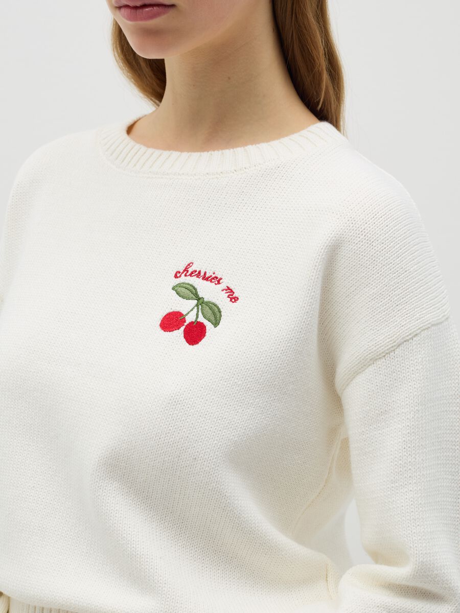 Pullover with cherries embroidery_3