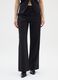 Straight Black Trousers with Elastic Waist_1