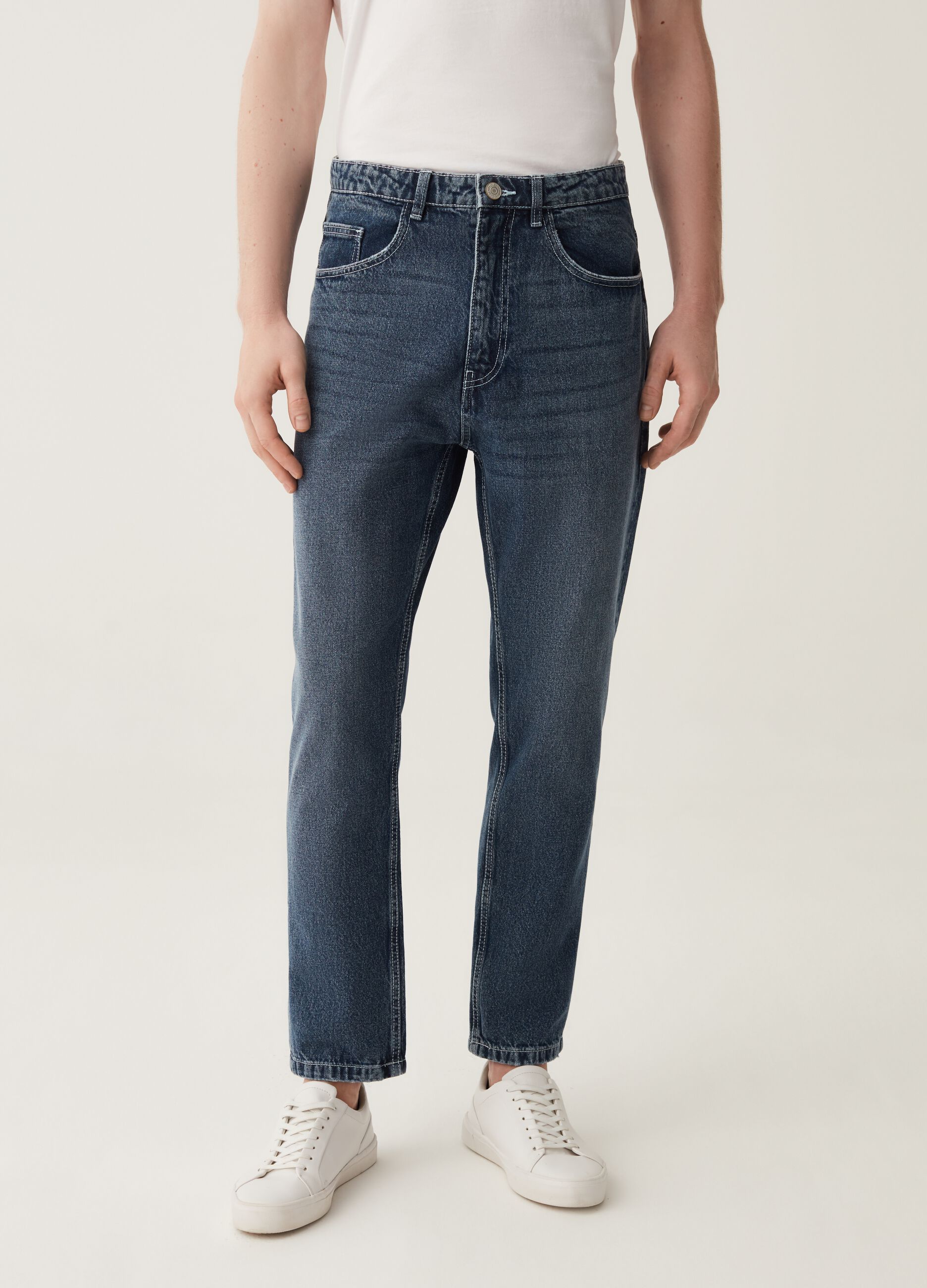 Jeans carrot fit acid wash_1