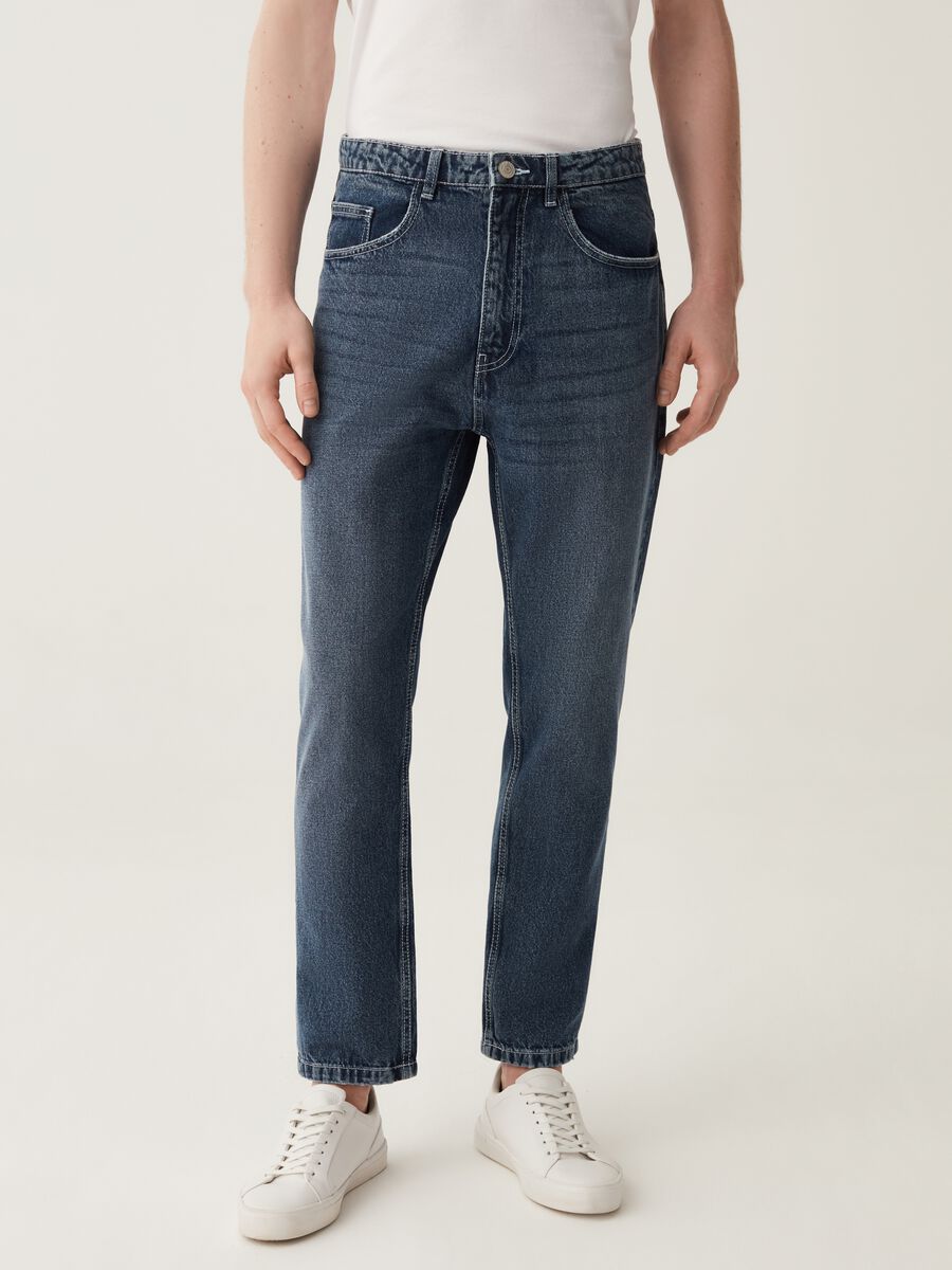 Jeans carrot fit acid wash_1